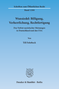 Wunsiedel: Billigung, Verherrlichung, Rechtfertigung