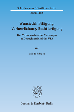 Wunsiedel: Billigung, Verherrlichung, Rechtfertigung Wunsiedel: Billigung, Verherrlichung, Rechtfertigung
