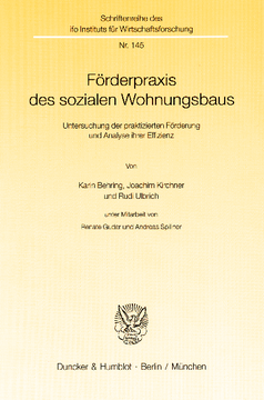 Förderpraxis des sozialen Wohnungsbaus Förderpraxis des sozialen Wohnungsbaus