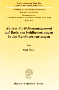 Aktives Portfoliomanagement auf Basis von Fehlbewertungen in den Renditeerwartungen