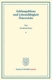 Zahlungsbilanz und Lebensfähigkeit Österreichs