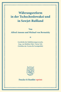 Währungsreform in der Tschechoslowakei und in Sowjet-Rußland