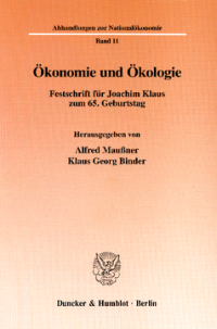 Ökonomie und Ökologie