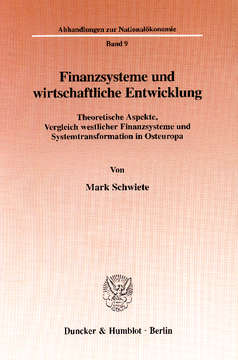 Finanzsysteme und wirtschaftliche Entwicklung