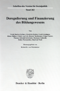 Deregulierung und Finanzierung des Bildungswesens