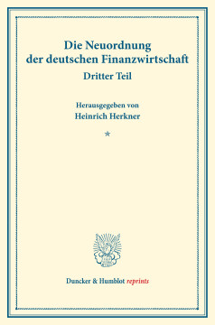Die Neuordnung der deutschen Finanzwirtschaft