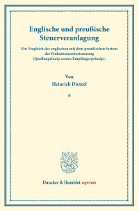Englische und preußische Steuerveranlagung
