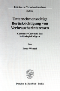 Unternehmensseitige Berücksichtigung von Verbraucherinteressen