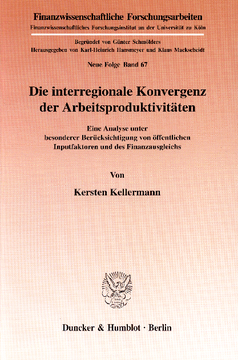 Die interregionale Konvergenz der Arbeitsproduktivitäten Die interregionale Konvergenz der Arbeitsproduktivitäten