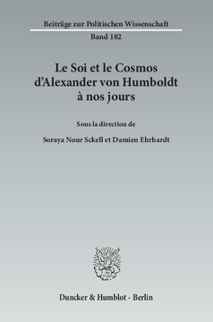 Le Soi et le Cosmos d'Alexander von Humboldt à nos jours Le Soi et le Cosmos d'Alexander von Humboldt à nos jours