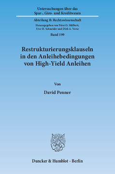 Restrukturierungsklauseln in den Anleihebedingungen von High-Yield Anleihen