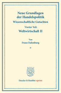 Neue Grundlagen der Handelspolitik