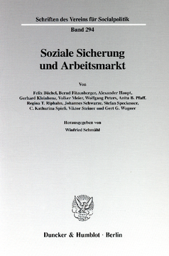 Soziale Sicherung und Arbeitsmarkt Soziale Sicherung und Arbeitsmarkt