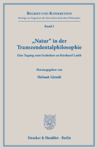 »Natur« in der Transzendentalphilosophie