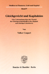 Gleichgewicht und Kapitalzins