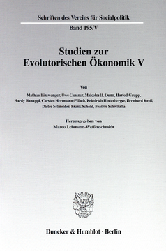 Studien zur Evolutorischen Ökonomik V