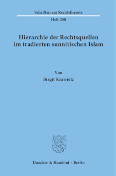 Hierarchie der Rechtsquellen im tradierten sunnitischen Islam
