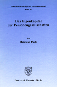 Das Eigenkapital der Personengesellschaften