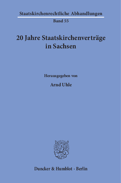 20 Jahre Staatskirchenverträge in Sachsen