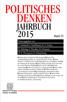 Politisches Denken. Jahrbuch 2015