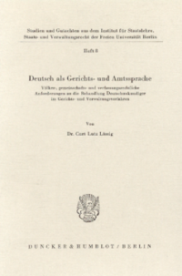 Deutsch als Gerichts- und Amtssprache