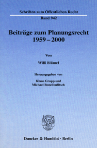 Beiträge zum Planungsrecht 1959–2000