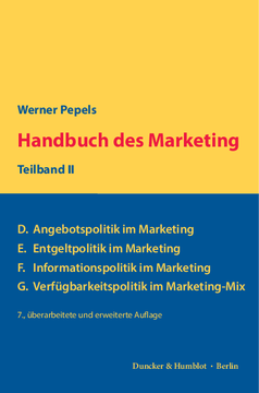Handbuch des Marketing, Teilband II