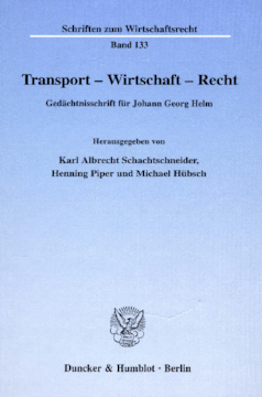 Transport - Wirtschaft - Recht Transport - Wirtschaft - Recht