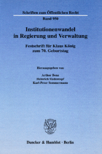Institutionenwandel in Regierung und Verwaltung