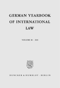 German Yearbook of International Law / Jahrbuch für Internationales Recht