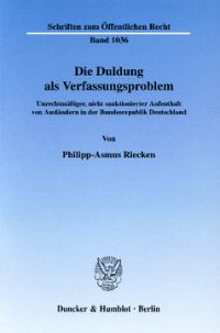 Die Duldung als Verfassungsproblem
