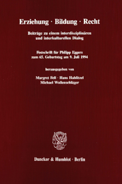 Erziehung - Bildung - Recht Erziehung - Bildung - Recht