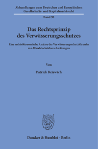 Das Rechtsprinzip des Verwässerungsschutzes