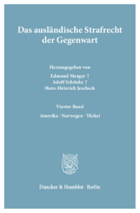 Das ausländische Strafrecht der Gegenwart