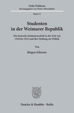 Studenten in der Weimarer Republik Studenten in der Weimarer Republik