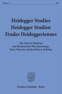 Heidegger Studies / Heidegger Studien / Etudes Heideggeriennes