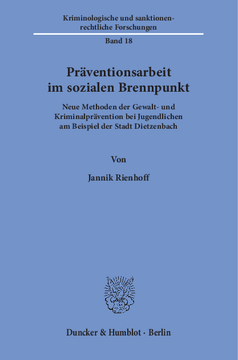 Präventionsarbeit im sozialen Brennpunkt Präventionsarbeit im sozialen Brennpunkt