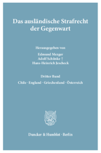 Das ausländische Strafrecht der Gegenwart