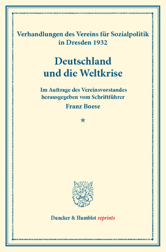 Deutschland und die Weltkrise Deutschland und die Weltkrise