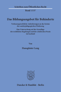 Das Bildungsangebot für Behinderte