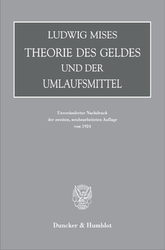 Theorie des Geldes und der Umlaufsmittel Theorie des Geldes und der Umlaufsmittel