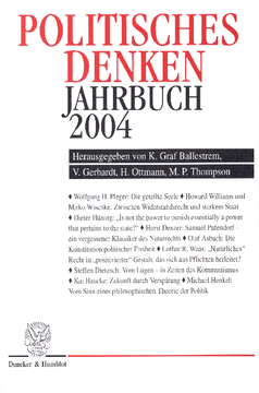 Politisches Denken. Jahrbuch 2004