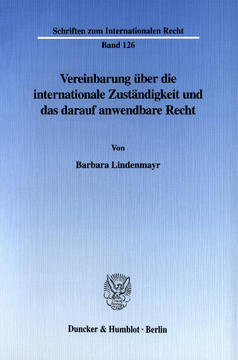 Vereinbarung über die internationale Zuständigkeit und das darauf anwendbare Recht Vereinbarung über die internationale Zuständigkeit und das darauf anwendbare Recht