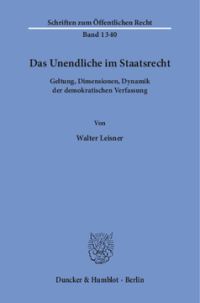 Das Unendliche im Staatsrecht