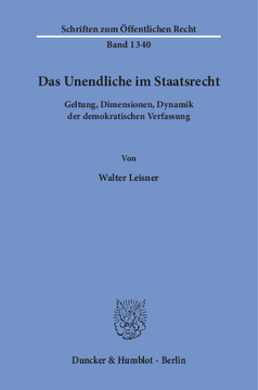 Das Unendliche im Staatsrecht Das Unendliche im Staatsrecht