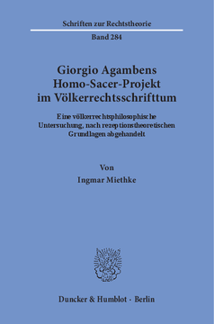 Giorgio Agambens Homo-Sacer-Projekt im Völkerrechtsschrifttum