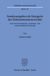 Sonderausgaben als Kategorie des Einkommensteuerrechts