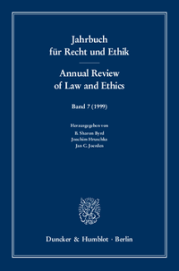 Jahrbuch für Recht und Ethik / Annual Review of Law and Ethics
