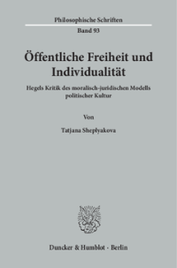 Öffentliche Freiheit und Individualität