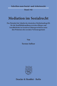 Mediation im Sozialrecht Mediation im Sozialrecht